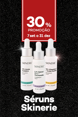 Séruns da marca Skinerie com 30% de desconto direto - de 7 setembro a 31 dezembro
